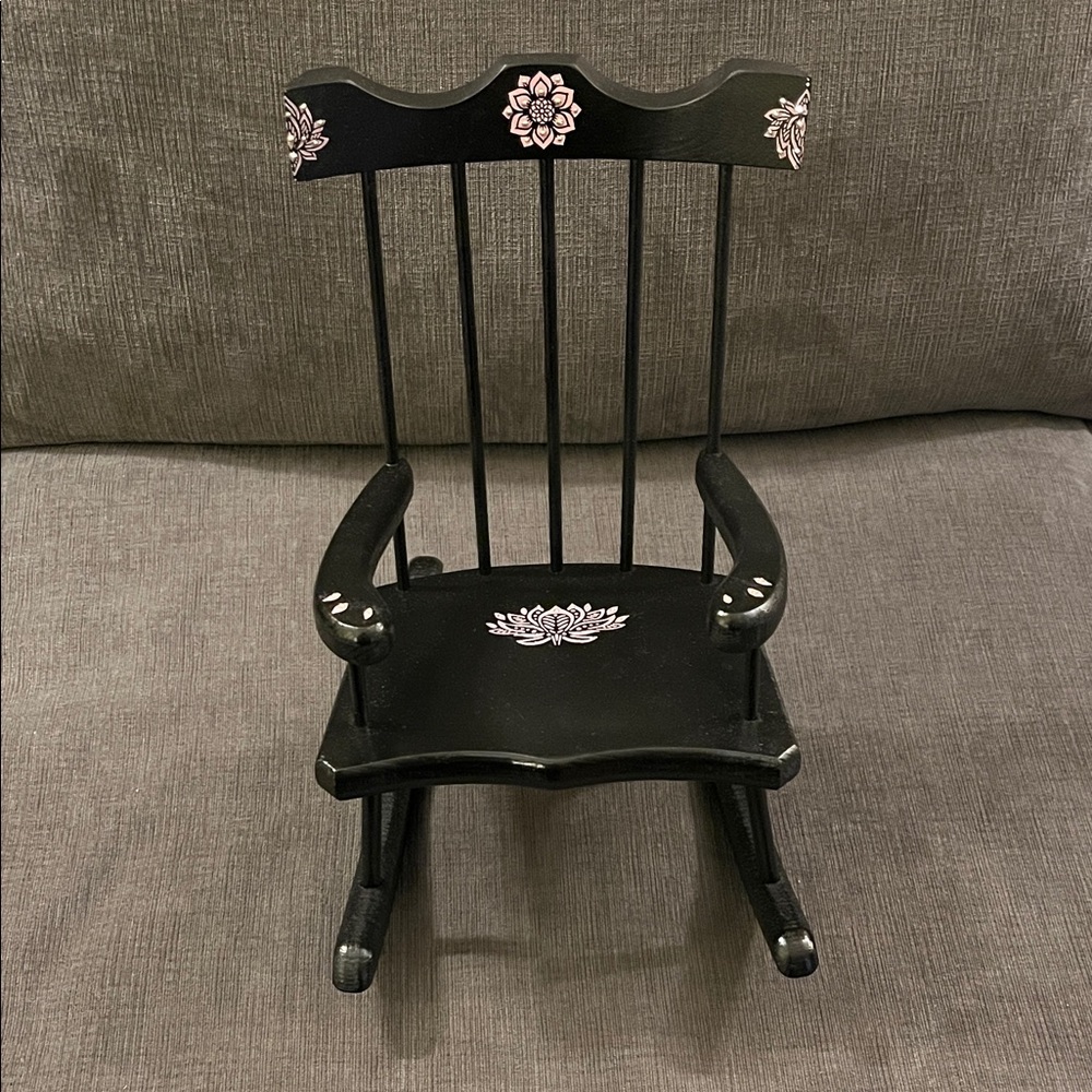 Hand painted doll rocking chair